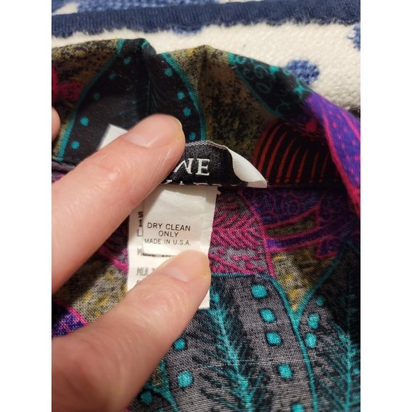 Harvest Time Vintage Floral Button Blazer Size 10 Shoulder Pads USA - Picture 7 of 9